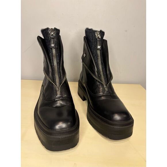 Sam Edelman Black Chunky Ankle Boots - Picture 4 of 9